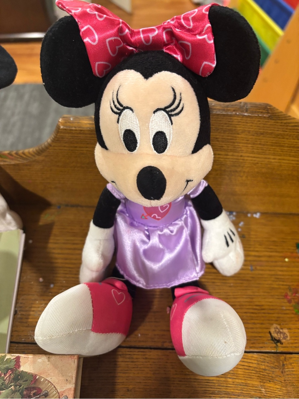 Disney Minnie Mouse Plush Toy - Pink & Purple Dress